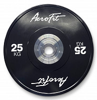 Aerofit AFBD 25 кг бамперные диски для кроссфита, черные