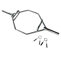 Гриф для "мертвой тяги" с замками Smith HEXOB2
