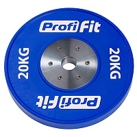 Диск профессиональный обрезиненный HARD цветной D51 мм PROFI-FIT 20 кг