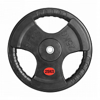 Диск 31 мм. обрезиненный с 3-мя хватами 25 кг, VictoryFit VF-S252500