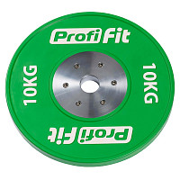 Диск профессиональный обрезиненный HARD цветной D51 мм PROFI-FIT 10 кг